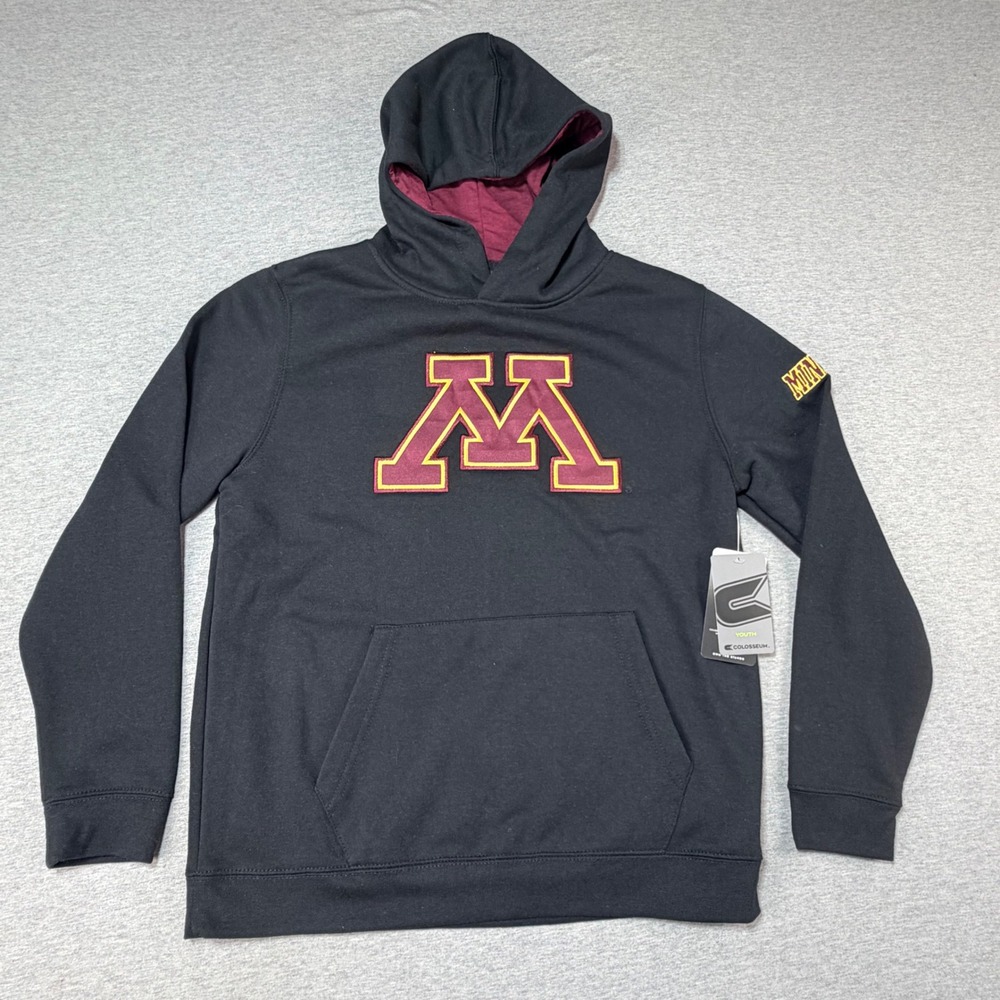 Colosseum Minnesota Golden Gophers Youth Hoodie Black L 16-18 NCAA Sweatshirt